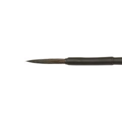 Aqua Black -  Round brush from squirrel imitation №4