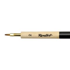 Miniature S2 - Flat brush from kolinsky imitation for miniatures №2