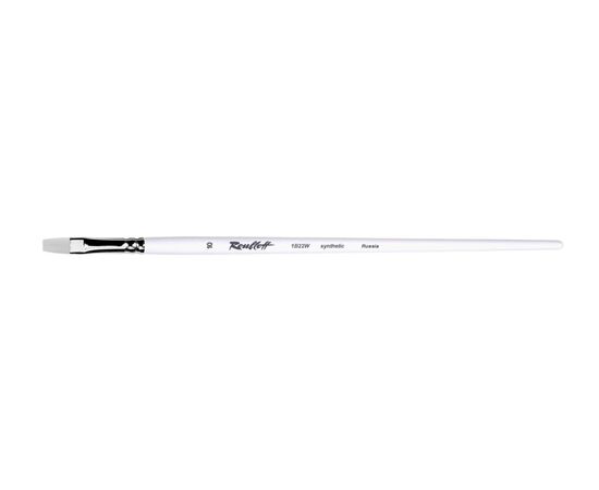1B22W - Flat brush from white synthetic
