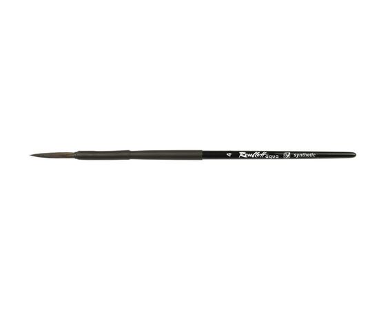 Aqua Black -  Round brush from squirrel imitation №4
