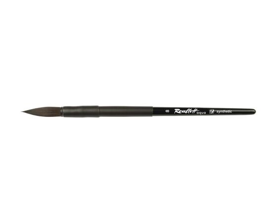 Aqua Black -  Round brush from squirrel imitation №8