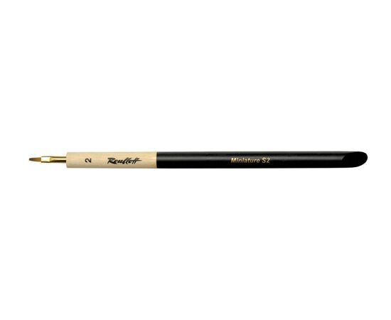 Miniature S2 - Flat brush from kolinsky imitation for miniatures №2